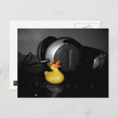 "Love Music" Rubber Duck Briefkaart (Voorkant / Achterkant)