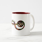 Love Music Tweekleurige Koffiemok (Voorkant rechts)