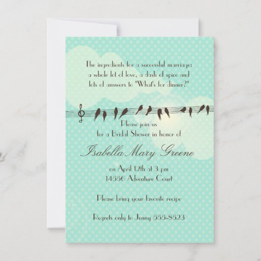 Love Music vrijgezellenfeest Kaart (Achterkant)