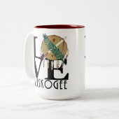LOVE Muskogee OK 15oz Tweekleurige Koffiemok (Voorkant links)