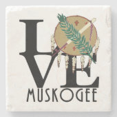 LOVE Muskogee, Oklahoma Stenen Onderzetter (Voorkant)
