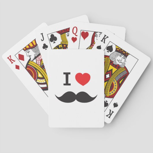 Love Mustache Speelkaarten (Achterkant)