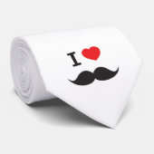 Love Mustache stropdas (Opgerold)