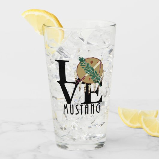 LOVE Mustang Oklahoma Glas (Voorkant ijs)