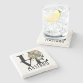 LOVE Mustang Oklahoma Stenen Onderzetter (Zijkant)