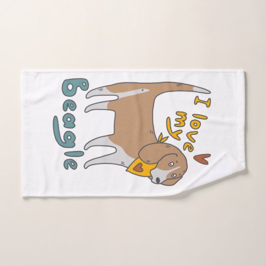 Love My Beagle Bad Handdoek (Handdoek)