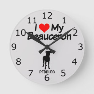 Love My Beauceron Dog Ronde Klok