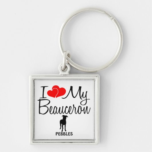 Love My Beauceron Dog Sleutelhanger (Voorkant)