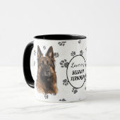Love My Belgian Tervuren Dog Pawprint Mok (Voorkant links)