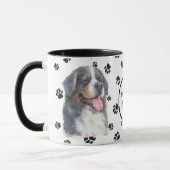 Love My Bernese Mountain Dog Pawprint Mok (Links)