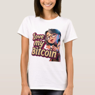 Love My Bitcoin Cartoon T-shirt