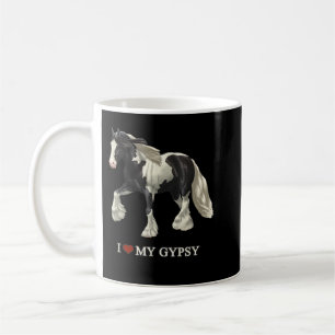 Love My Black Pinto Gypsy Vanner Horse Koffiemok