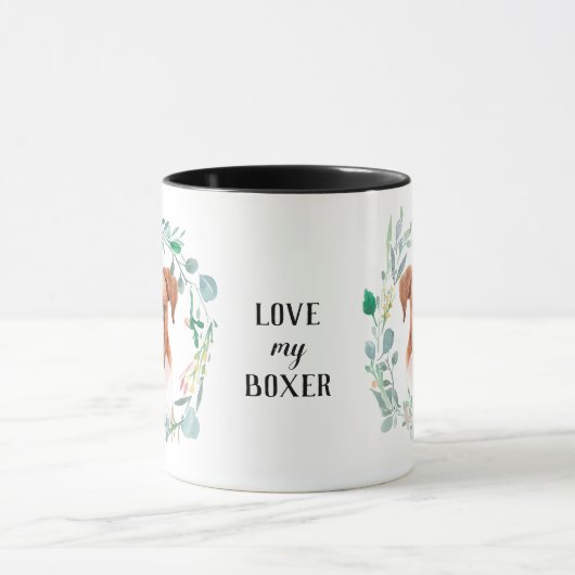 Love My Boxer Wreath Coffee Mok (Midden)