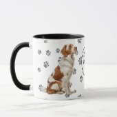 Love My Brittany Dog Pawprint Mok (Links)