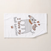 Love My Bull Terrier Bad Handdoek (Handdoek)