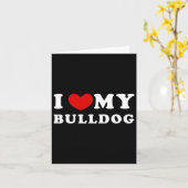 Love My Bulldog Kaart (Gele Bloem)