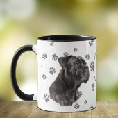 Love My Cane Corso Dog Pawprint Mok