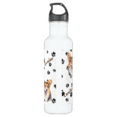 Love My Cardigan Welsh Corgi Dog Pawprint Waterfles (Achterkant)