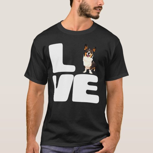 Love My Cardigan Welsh Corgi Dog T-shirt (Voorkant)