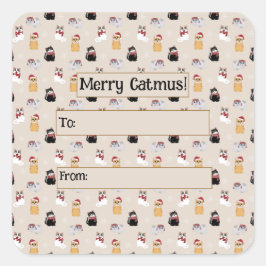 Love my cat vierkante sticker