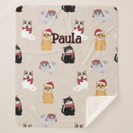 Love my cats sherpa deken