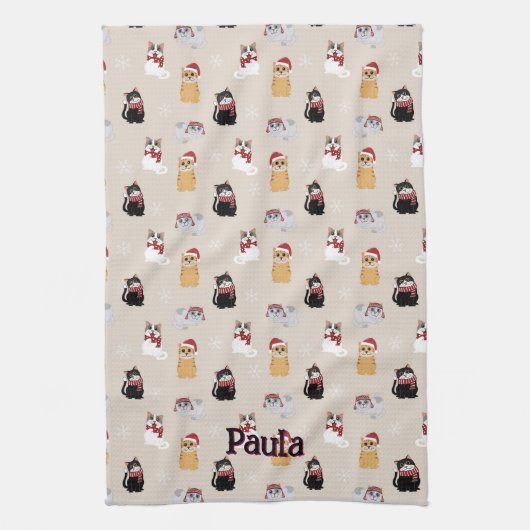 Love my cats theedoek (Verticaal)