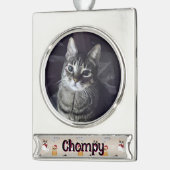 Love my cats verzilverd banner ornament (Links)