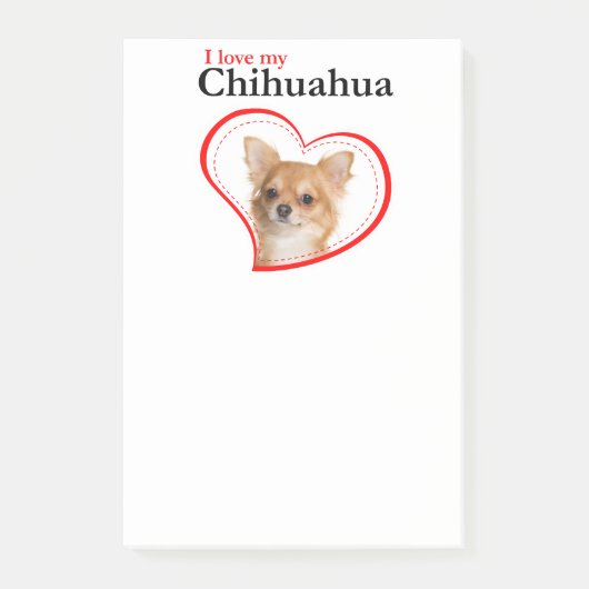 Love My Chihuahua Post-it Notes (Voorkant)