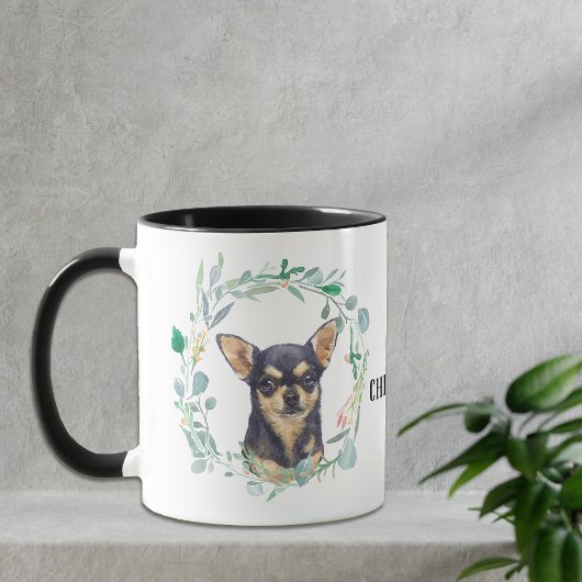 Love My Chihuahua Wreath Coffee Mok