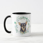 Love My Chihuahua Wreath Coffee Mok (Links)