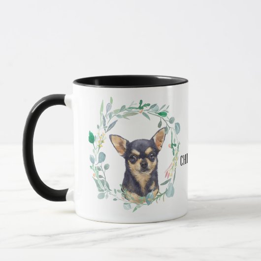 Love My Chihuahua Wreath Coffee Mok (Links)