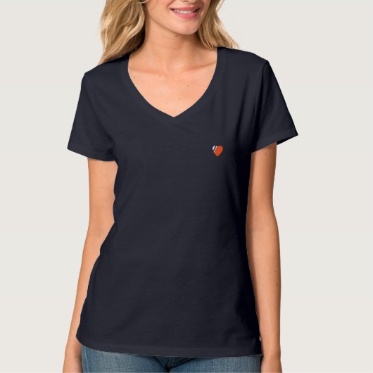 Love My Coastie Crossed Anchor Back V-Neck T-Shirt (Voorkant)