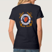 Love My Coastie Crossed Anchor Back V-Neck T-Shirt (Achterkant)