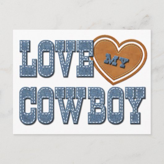Love My Cowboy Briefkaart (Voorkant)