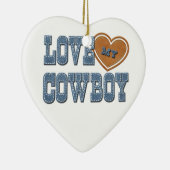 Love My Cowboy Keramisch Ornament (Rechts)
