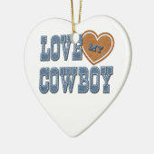 Love My Cowboy Keramisch Ornament (Links)
