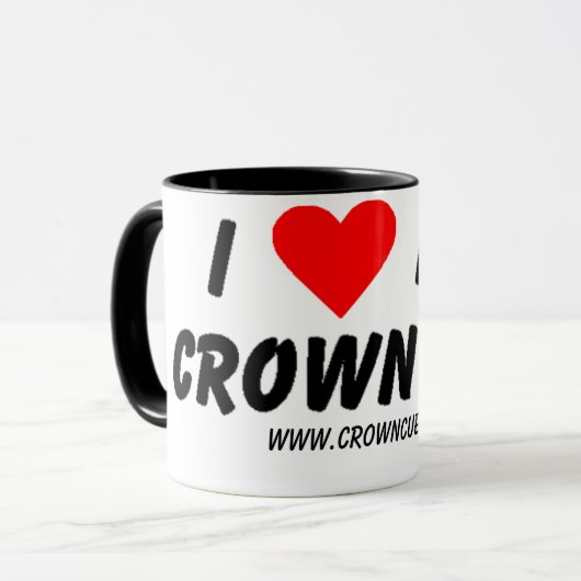 Love My Crown Cue Cup Mok (Voorkant links)