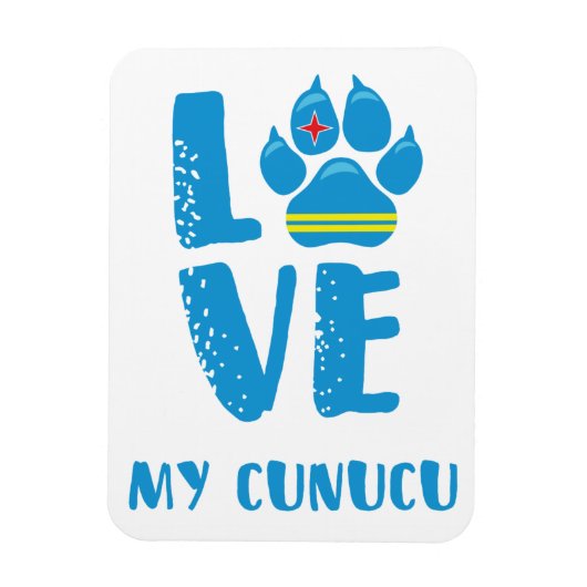 LOVE MY CUNUCU (Blauwe letters) - Magneet (Verticaal)
