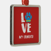 LOVE MY CUNUCU (Witte letters) - Ornament (Rechts)