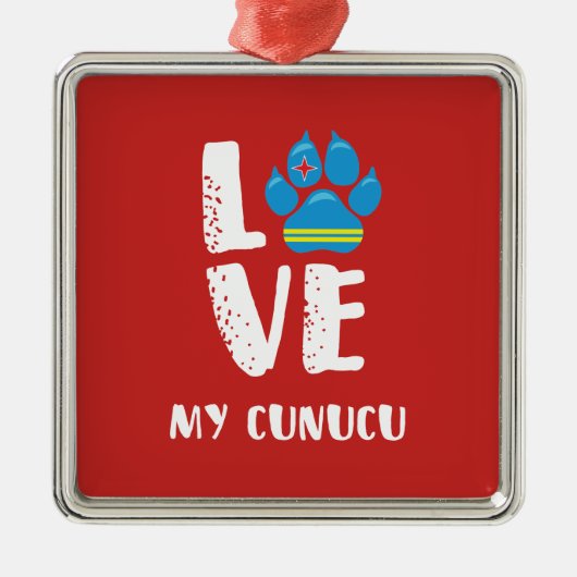LOVE MY CUNUCU (Witte letters) - Ornament (Voorkant)