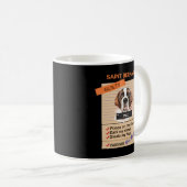 Love My Cute Saint Bernard Ondanks Bad Habits Koffiemok (Voorkant rechts)