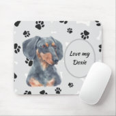Love My Dachshund Dog Pawprint Muismat (Met muis)
