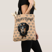 Love My Dachshund Heart Paw Tote Bag (Dichtbij)