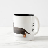 Love My Dachshund Mug Tweekleurige Koffiemok (Voorkant rechts)