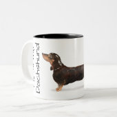 Love My Dachshund Mug Tweekleurige Koffiemok (Voorkant links)