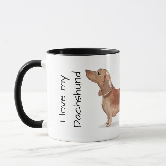 Love My Dachshund (tand) Mok (Links)