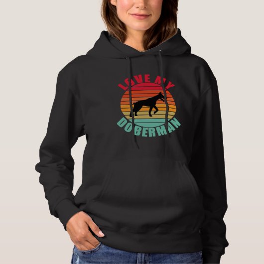 Love My Doberman Hoodie (Voorkant)
