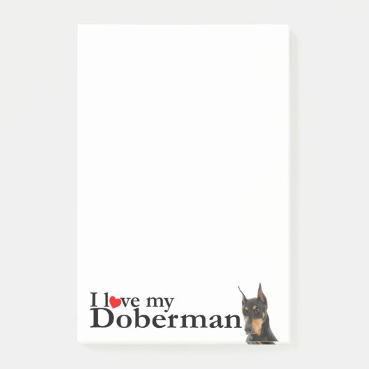Love My Doberman Post-it Notes (Voorkant)