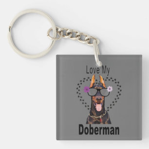 Love My Doberman Sleutelhanger