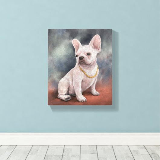 Love my dog canvas afdruk (Insitu (Houten vloer))